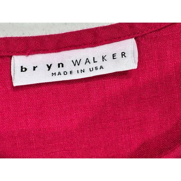 Bryn Walker Dress Size Small Oversized Fuchsia Pink High Low Hem Pockets READ - Picture 3 of 10